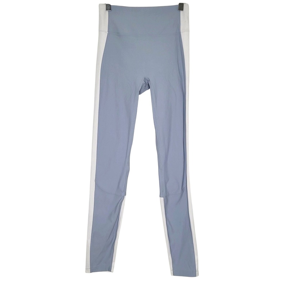 Nylora Leggings S Blue White Full Length Gym Workout Athletics Yoga Sporty